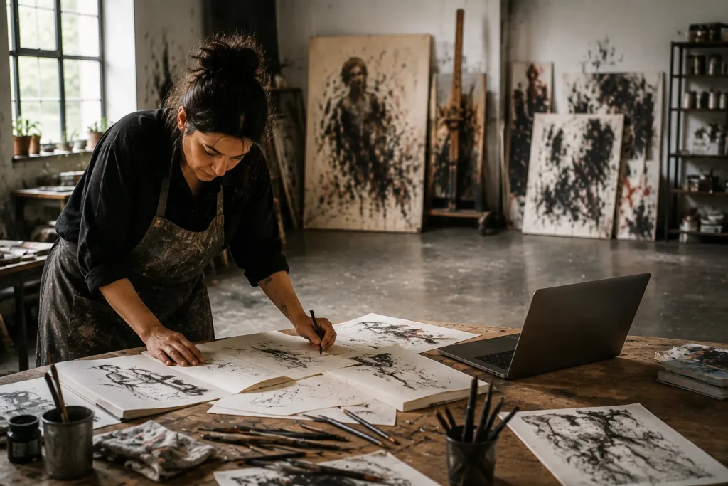 Artist putting off promoting her exhibition